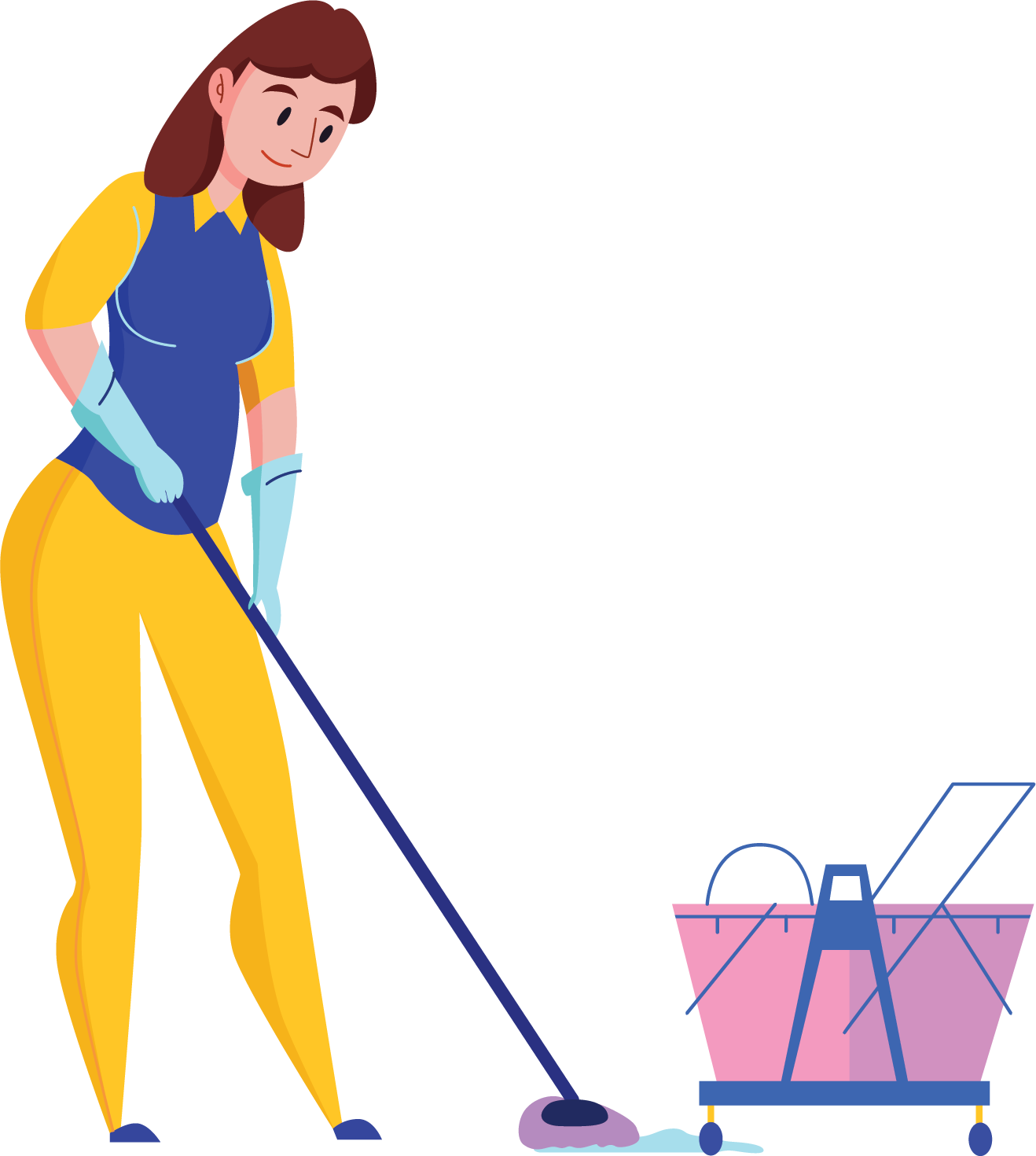 Office Floor Cleaning - Lady - Rohei Services
